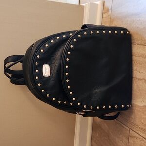 Authentic Michael Kors Large Black Leather Backpack